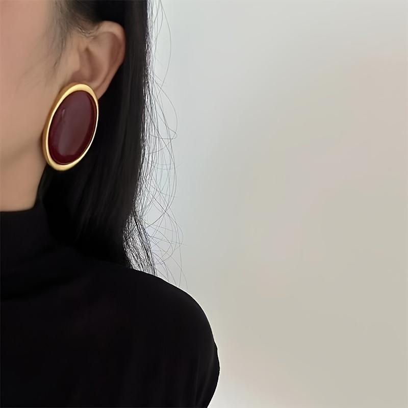 Trendige übergroße ovale Ohrringe für Damen Perfekt für Musikfestivals, Nachtclubs, Strandurlaube und Feiertagsfeiern