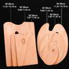 1 Pcs Wooden Palette,Oval And Square Solid Wood Panels,Suitable For Oil Painting,Gouache,Acrylic And Other Pigments