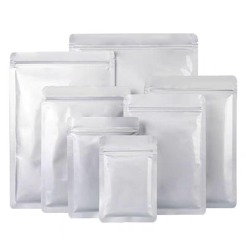 Thickened Aluminum Foil Zipper Bag: Flat Bottom, Moisture & Light-Proof, Self-Sealing for Tea & Food Storage