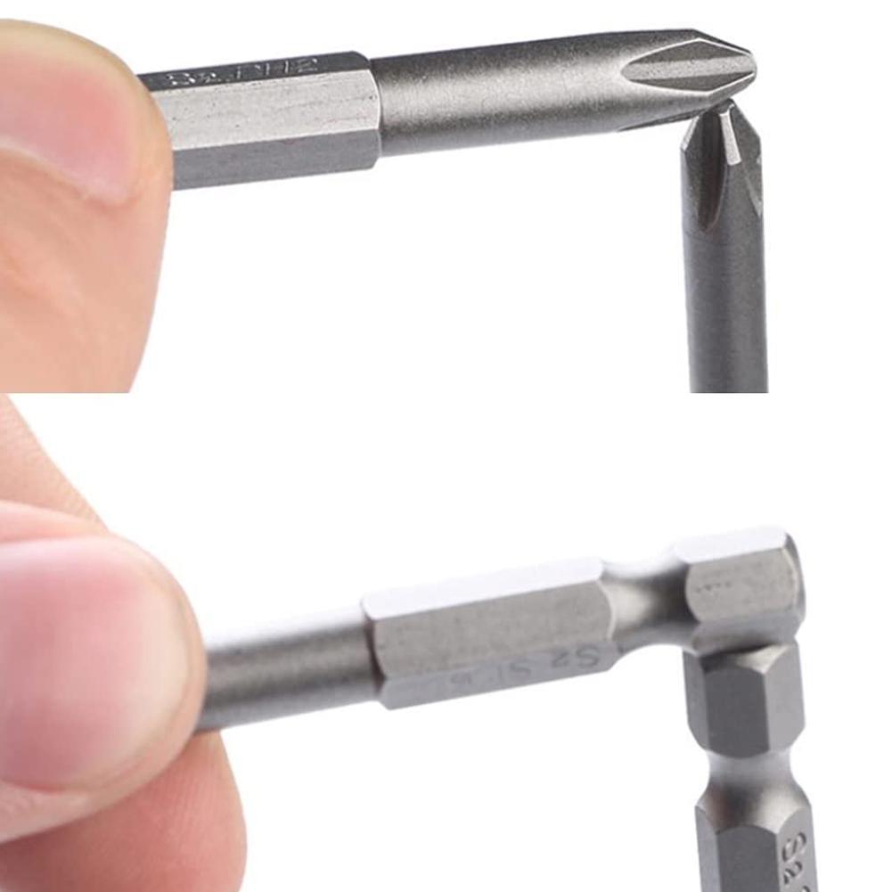 5PCS 6.35mm Hex Shank 50mm Tip Magnetic Cross Head Electric Screwdriver Bit Power Tool Parts PH00 PH1 PH2 For Small Appliances