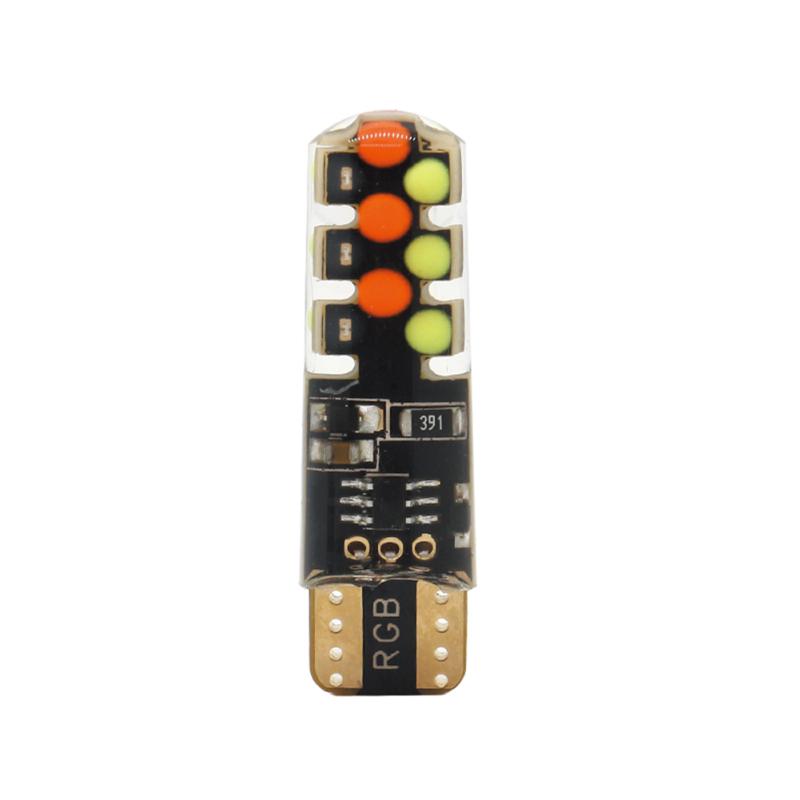 Led T10 Rgb Car Clearance  Light 12v Rgbw Cob Led Auto Atmosphere Lamp Reading Bulb With Remote