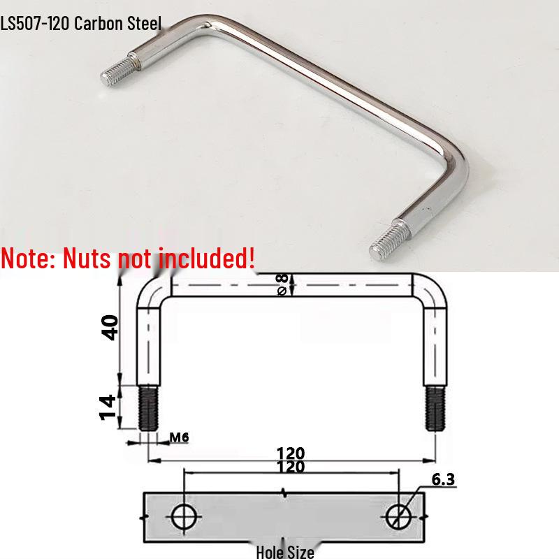 304 Stainless Steel External Threaded Handle for Electric Cabinets and Chassis