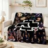 Rammstein Dark Industrial Band Portraits Theme Blanket Skinfriendly Warm Throw Blanket For Bedroom Bed Sofa Lightweight Home Decor Halloween Gift