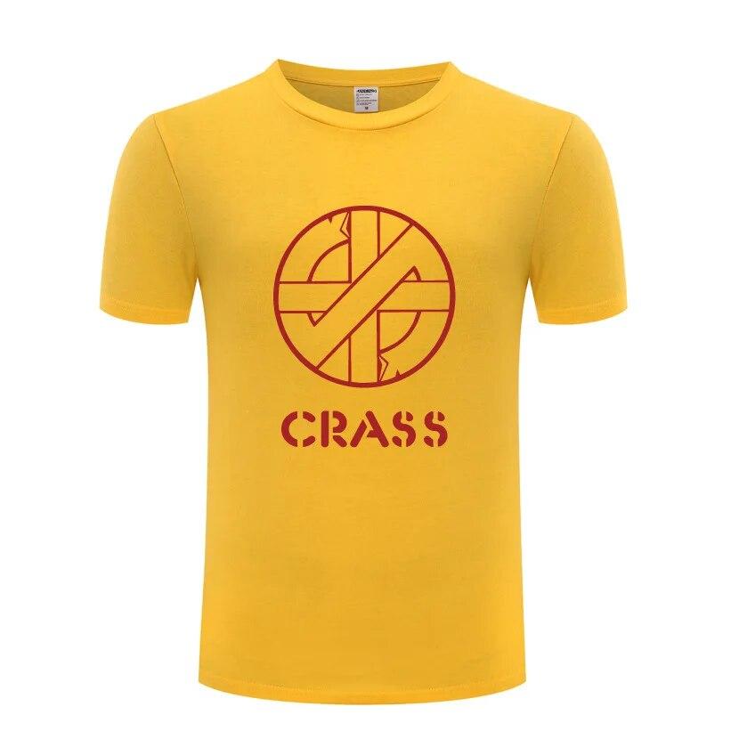 Music Rock Crass Printed T Shirts Unisex Hip Hop Short Sleeve O Neck Cotton Unisex T-Shirt Cool Funny Streetwear Top Tee Summer Style