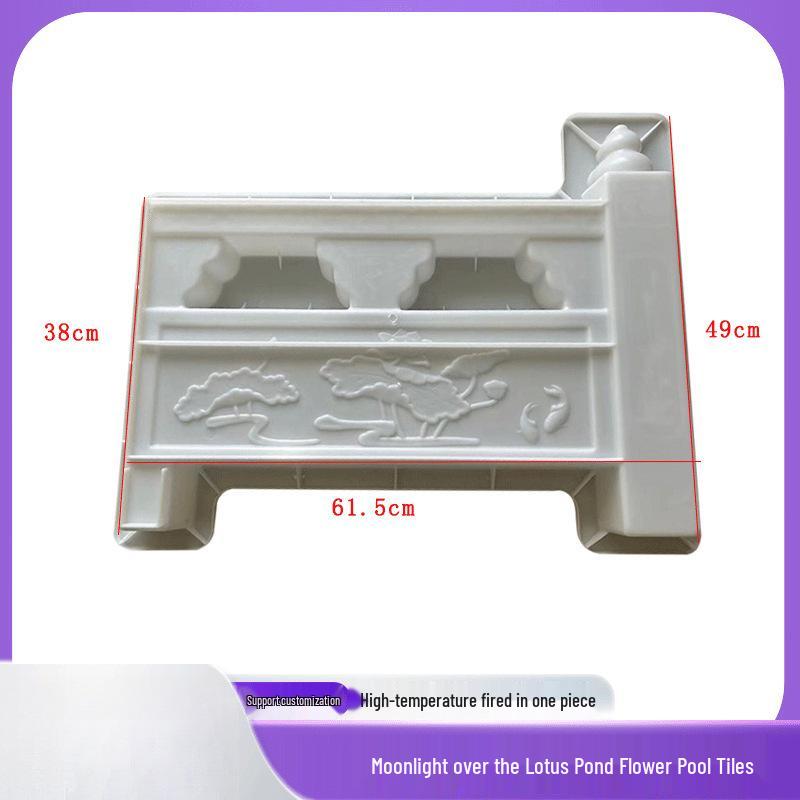 Mondlicht Lotus Teich Blume Fliesenform - Antikes Chinesisches Design Kunststoffform