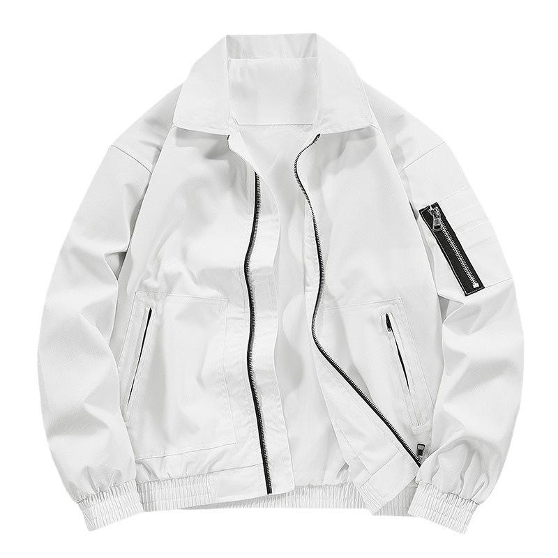 Flying Suit Jacket Men's Spring and Autumn Hong Kong Style Brand Lapel Windbreaker Youth Casual Versatile Tooling Jacket