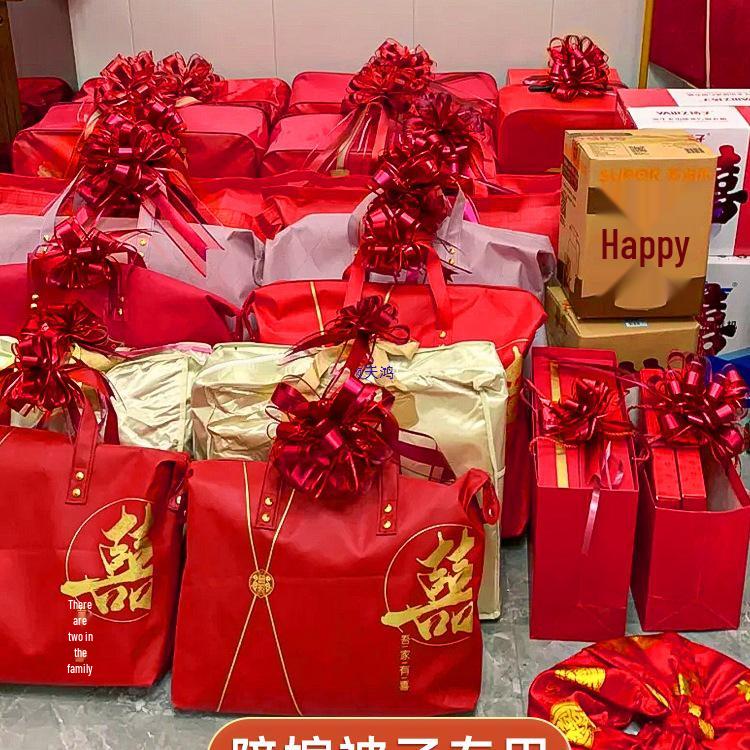 Rural Wedding Décor Set: Quilt, Trousseau, Car Ribbons & Room Decorations