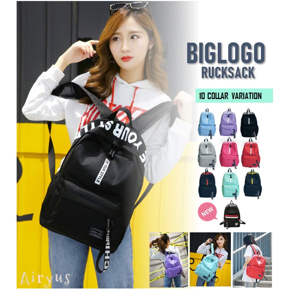 Airyus Large Capacity Backpack for with English Flashy Perfect for Sports and Perfect for and Sporty Perfect for and Women, Pink, Logo, Design,
