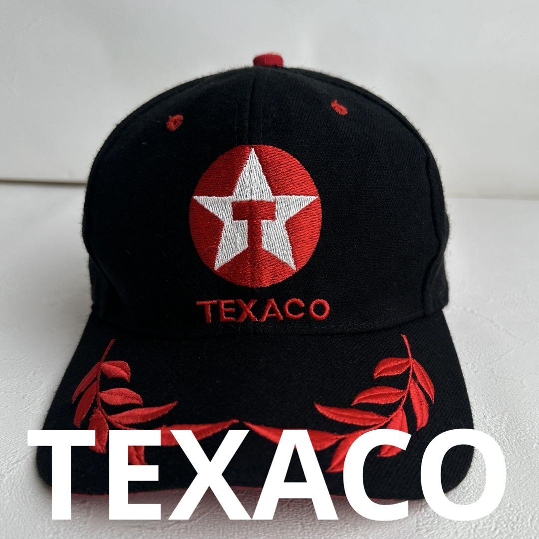 

[USED] TEXACO Embroidered Cap in Black and Red with Laurel Design