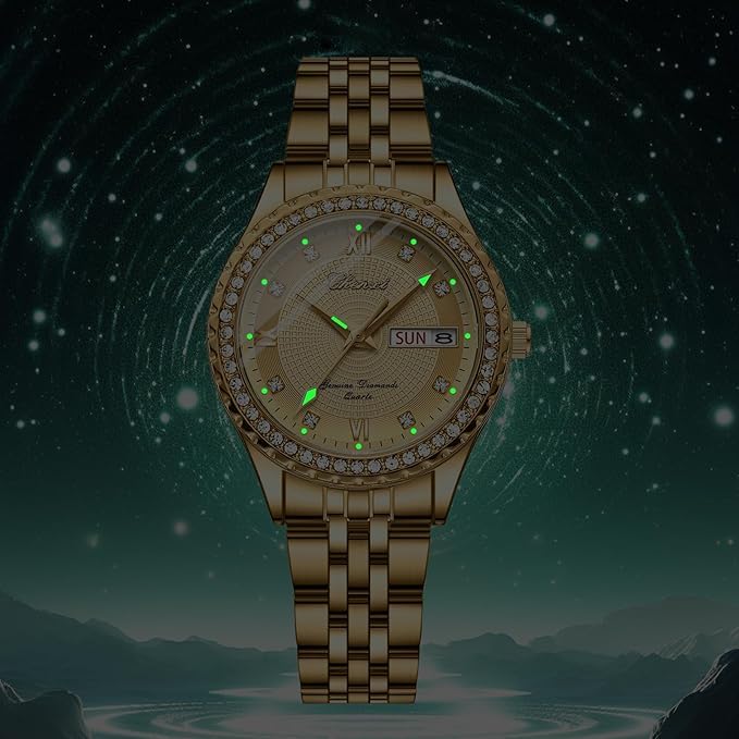 Paaruhr Paaruhr Beliebte stilvolle leuchtende Analoganzeige Kalender Wochentag 3ATM wasserdicht Quarz Freizeit Business Paar Mode