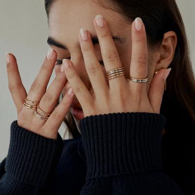 Stainless Steel Plain Ring Ring, Gold Ring, European and American First Non-fading Rings