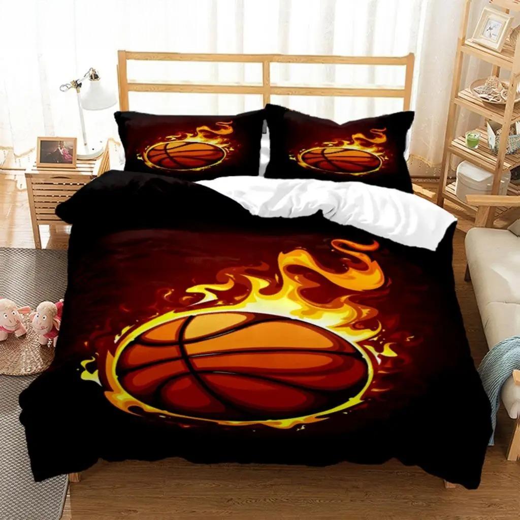 3D Gedrucktes Basketball Bettwäsche Set Basketball Bettbezug Doppel Einzel Voll Queen King Erwachsene Kinder Bettwäsche Bettdeckenbezug