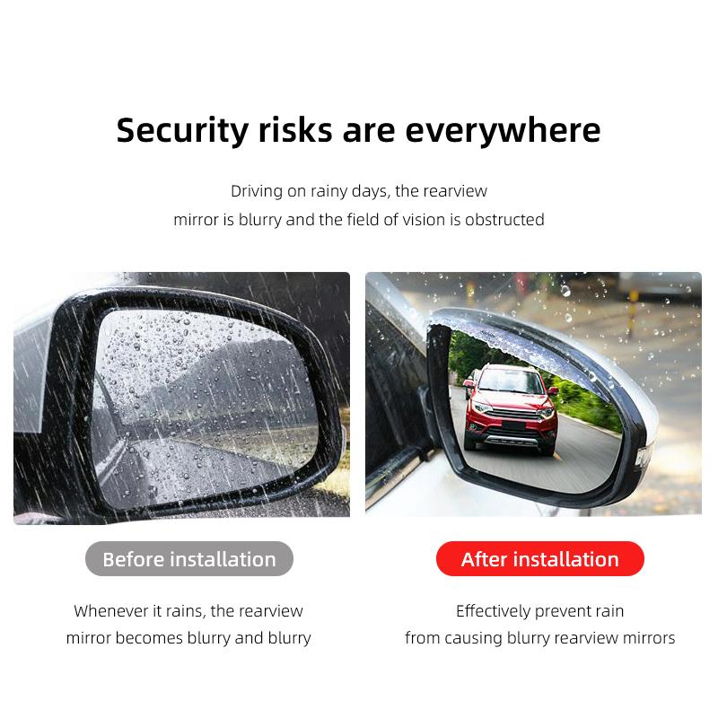 Car Rearview Mirror Rain Eyebrow Sticker Rainproof Cover For Volvo Rdesign XC60 V90 V60 XC40 XC90 V40 EC40 EX40 S80 S60 S90 V70
