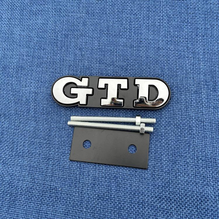 Volkswagen GTD Metal Grille Badge for Golf 7, Lingdu, Polo, Rline 6, Rear & Side Car Emblem.