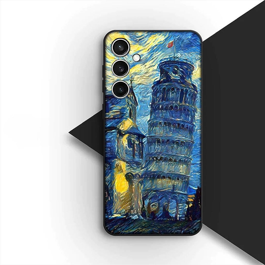 

для Samsung Galaxy S10 S8 S9 Plus A33 A34 A31 70 A71 A72 Note 20 9 8 S10E Чехол для телефона Мягкий чехол Подсолнух Звездная ночь Ван Гог Galaxy S8+