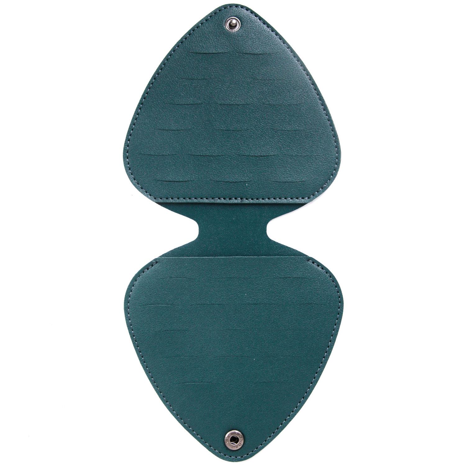 Acoustic Wooden Guitar Pick Holder & Storage Case зелёный