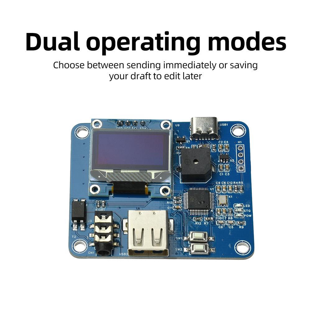 Ham Radio CW Practice Transmit Keyboard Morse Code Electronic Keyer Adjustable WPM Built-in Buzzer for Radio Communication Train