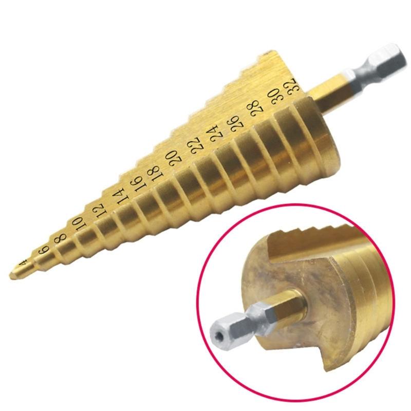 Step Drill Bit Drill Bit Titaniums Milling Cutter For Woodworking Metal Core Hole Opener