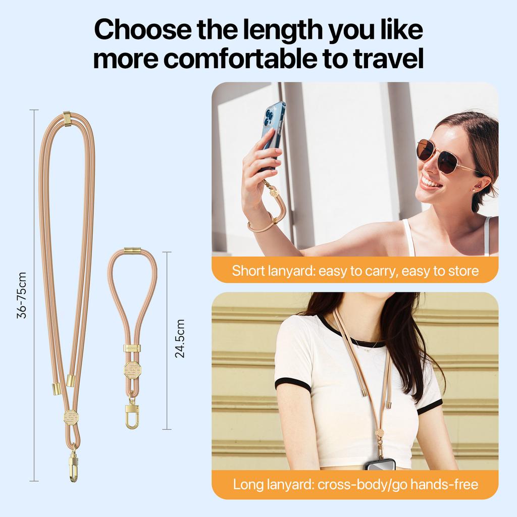 Für DUX DUCIS Garden Serie Handy-Lanyard Verstellbare Handgelenkschlaufe mit Hakenkreuzmuster