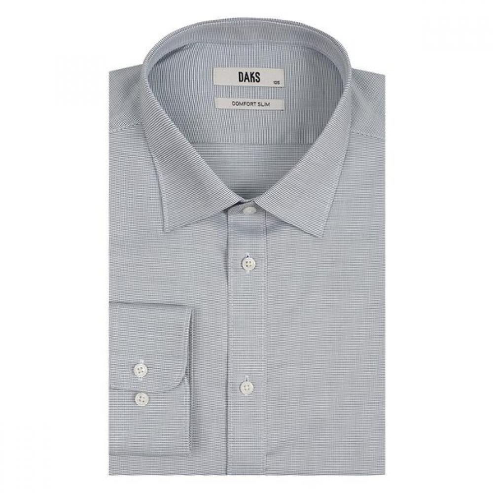 DakS Men S Micro Pattern Comfort Fit Long Sleeve Shirt dmp1Shdl221e1