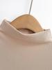 European-Style High Neck Long Sleeve Fleece Dress - Pleated Hot Girl Hip Wrap Skirt