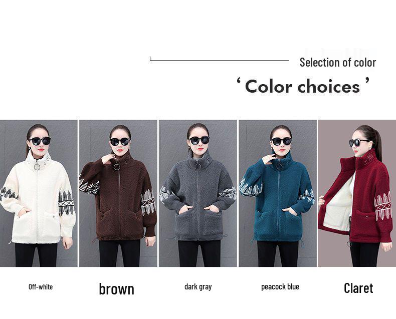 Stylish Double-Sided Coral Fleece Alpaca Wool Hoodie Jacket for Autumn/Winter