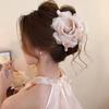 Zaawansowany Delikatny Klips Kwiatowy Perłowy Kameliowy Damski Lekki Luksusowy Temperament Akcesorium do Tyłu Głowy
