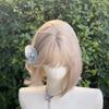 Lolita Short Bobo Hair Hair Extension Synthetic Wigs with Bangs Blond Anime Cosplay Wigs  Daily