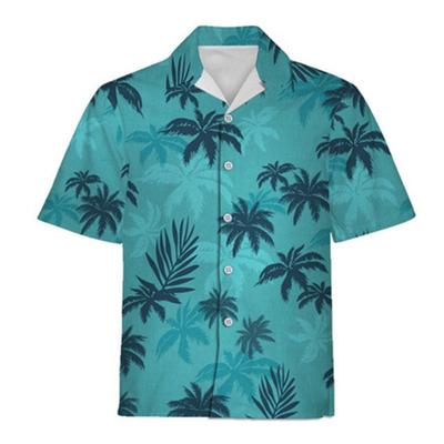 Letní Móda Dovolená Tištěná Nová Ležérní Límec Krátký Rukáv Tenká Havajská Květinová Košile Pánský Cenově Dostupný Svetr