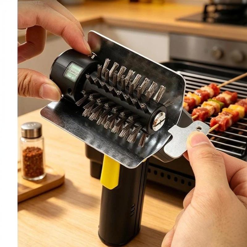 Portable Electric Grill Brush High Speed Handheld Bbq Cleaning Brush Efficient Stainless Steel Rechargeable Grill Brush