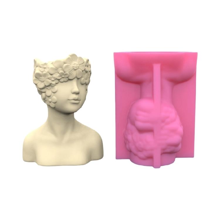 

Unique Silicone Crafting Moulds Vase Molds Artistic Human Figure Shape Flowerpot Mold Epoxy Resin Mold Art Figure Moulds 1