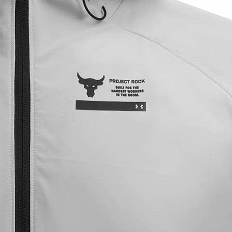 Under Armour Unaufhaltsam Pro Rock Unaufhaltsam Locker Geschnitten Kapuzen-Reißverschlussdesign Langarmjacke Herrenjacke Modern-Grau 1380538-011