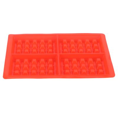 DIY Waffelform Wiederverwendbare Silikon-Muffin-Kuchenform Backutensil Küchenzubehör 4-Fächer Rechteckig