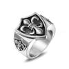 2026 Trend Simple Military Flower Domineering Index Finger Ring Men's Fashion Ring
