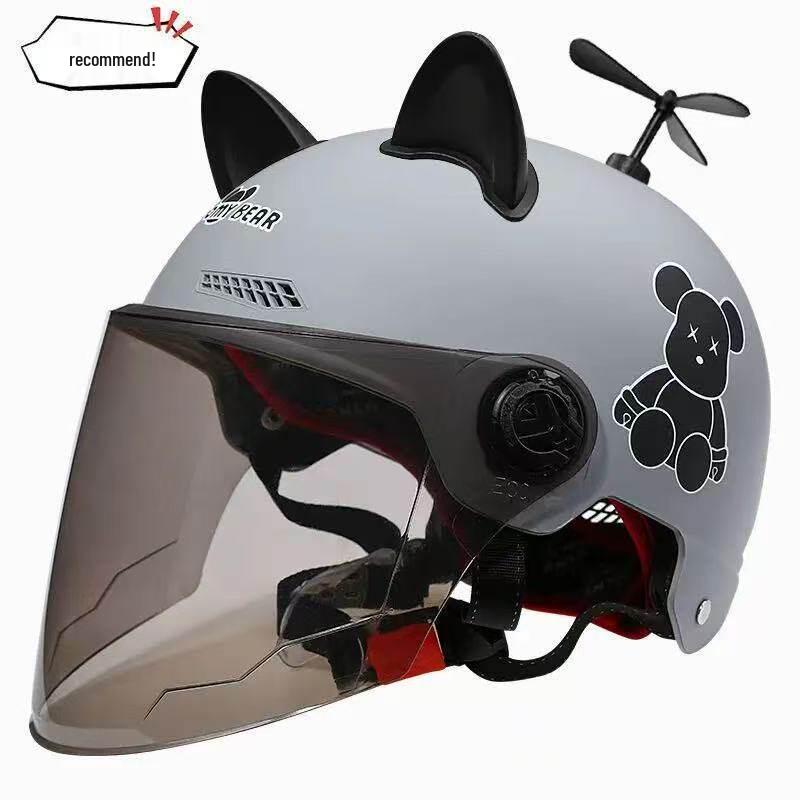Certified Electric Bike Helmet with Sun Protection, Cute & Universal Half Helmet for Men and Women, All-Season Cycling Safety.