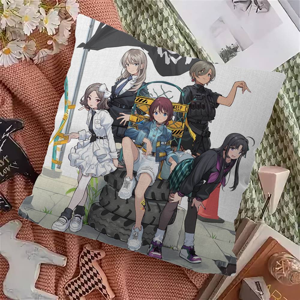 Anime Girls Band Cry Cushion Cover Car Throw Pillow Case For Sofa Car Christmas Gift Xcm Xcm