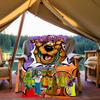 1pz Coperta da Esterno Scooby Doo in Flanella Leggera, Morbida e Calda, Utilizzo Stagione Unica per Divano