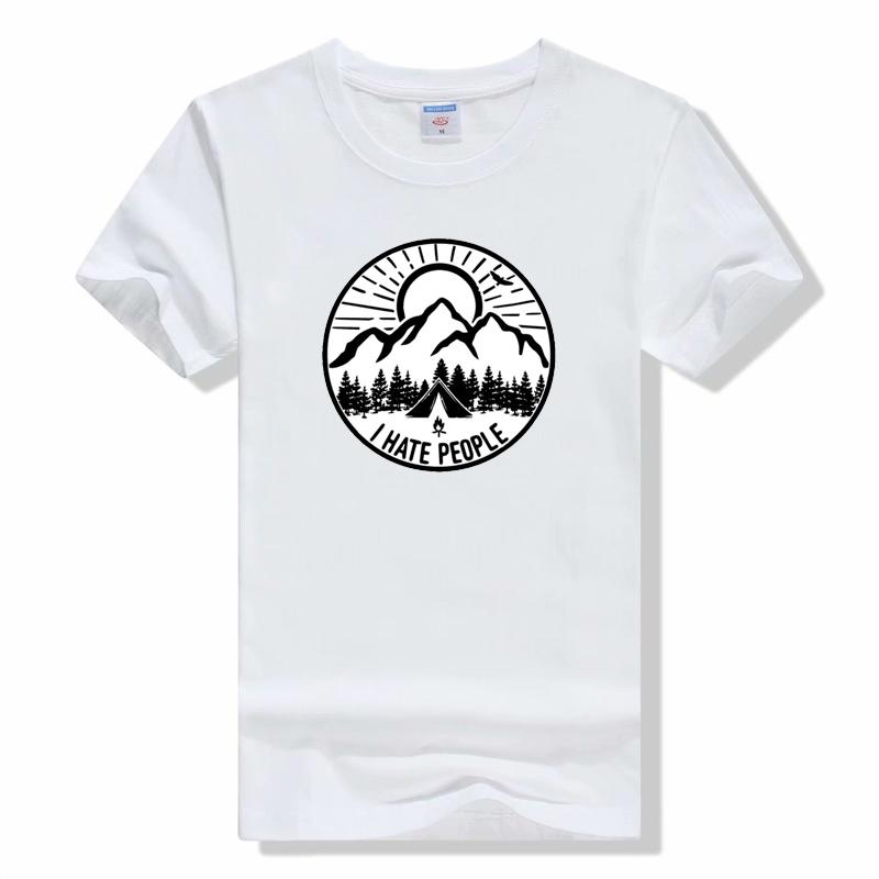 Funny I Hate People T Shirt Vintage Summer Unisex's Cotton T-Shirt Humor Gift Women TShirt Tops O-neck T Shirts Unisex