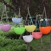 Durable Self-absorbing Hanging Basket Plastic Colorful Flower Pot Hanging Flower Pot Garden Decoration