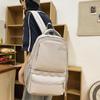 Men Solid Color Backpack Large Capacity Computer Bag Travel Couple Backpack Student Schoolbag
