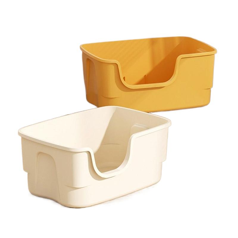 Cat Litter Box Bedpan Big Oversized Cat Tray Bedpan Large Capacity Semi-closed Plastic Anti-Splash Cats Toilet Pet Supplies