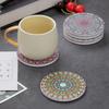 Bohemia Vintage Coasters Heat-insulated Ceramic RoundHousehold Retro Anti-scalding Tea Mat Kitchen Tableware Mat Accessories