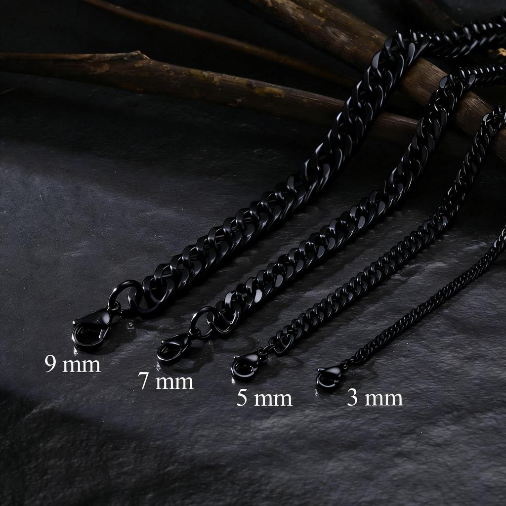 Chunky Miami Cuban Chain Necklaces for Men Women,Silver Color Stainless Steel Metal Chain Collar,Basic Classic Jewelry Gift