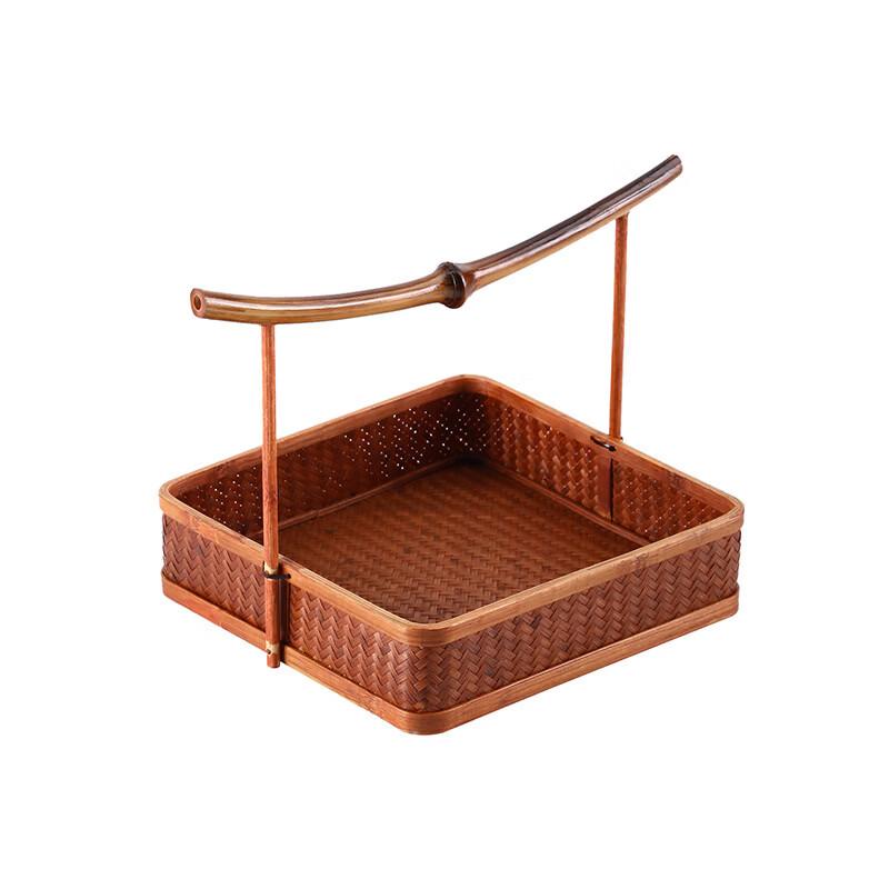 Handmade Bamboo Woven Retro Storage Basket