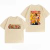 One Piece Portgas D Ace Print Tshirt Casual Short Sleeve Cotton Anime Streetwear Unisexs Tshirt