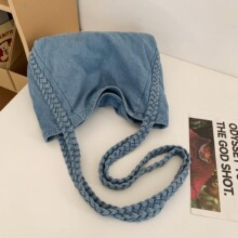 Simple Versatile Large-capacity Tote Bag Women's Bag New Denim Shoulder Slanting Cross Bag