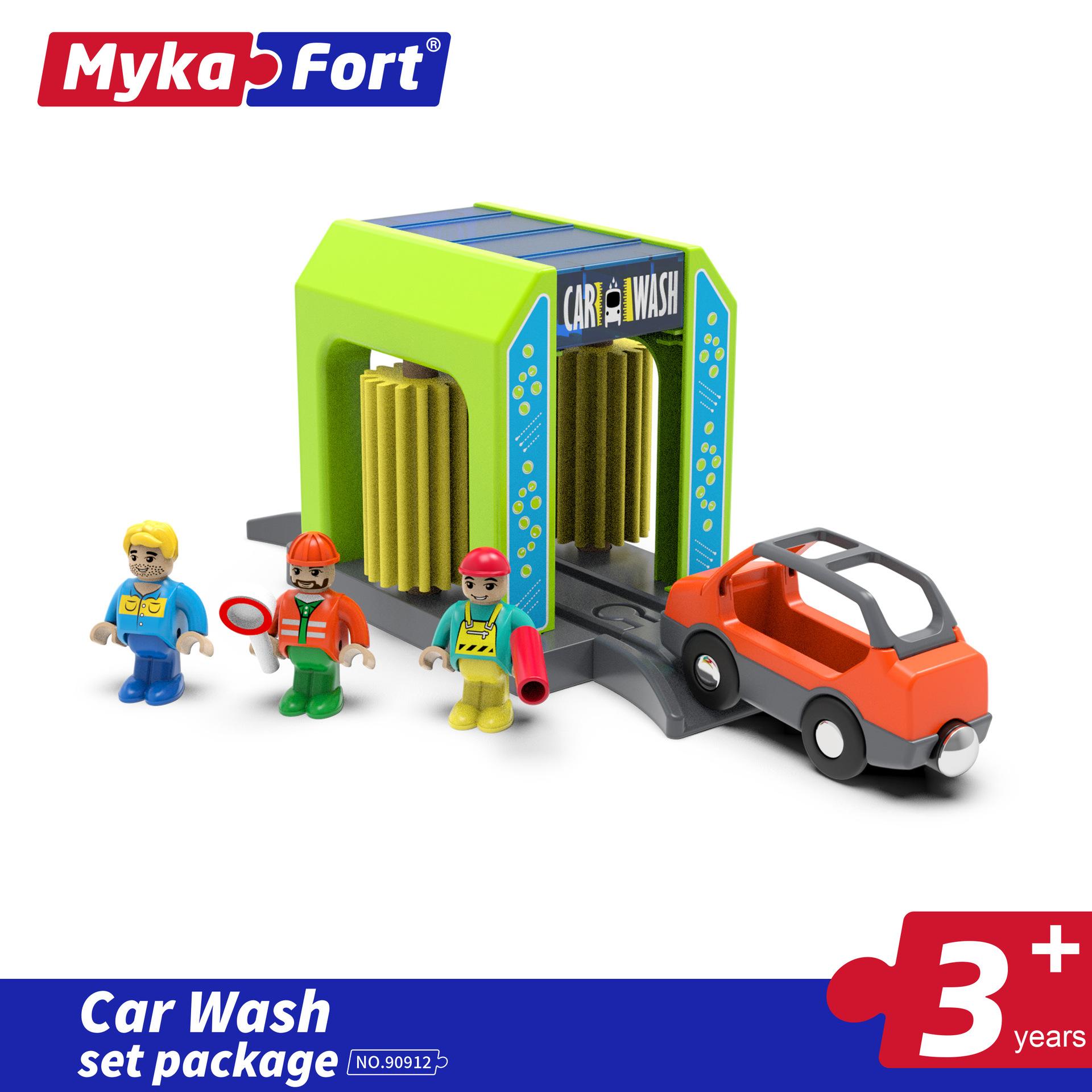 

Сцена Костюм Трек Расширение Образовательная Игрушка Ферма Полицейский Участок Магнитные Аксессуары Автомобиль DIY 16PCS Car wash