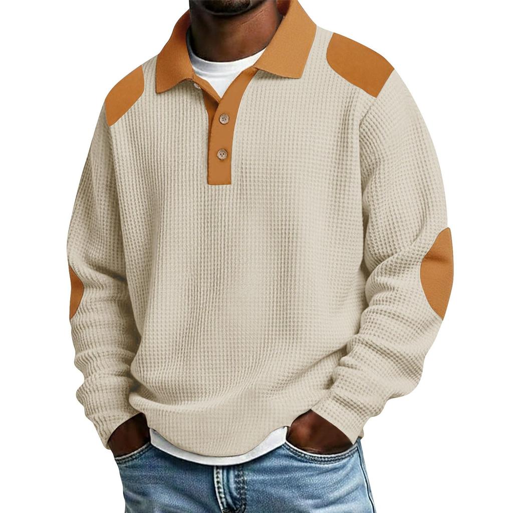 Men's  Leisure  Sports  Flip  Collar  Button  Pullover  Hoodie