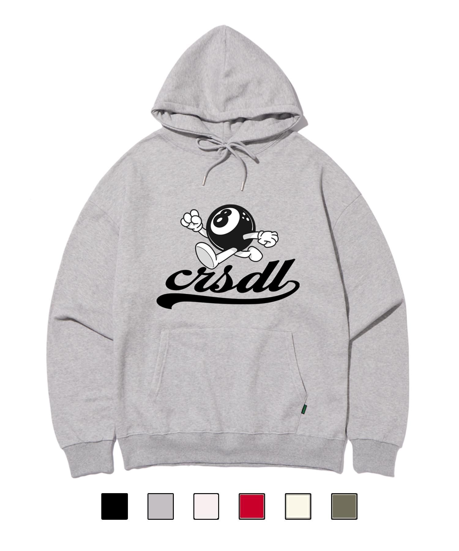 Cream Soda Lab Blackball Logo Hoodie Grey Black (Fleece-Lined Or Non-Fleece-Lined) M