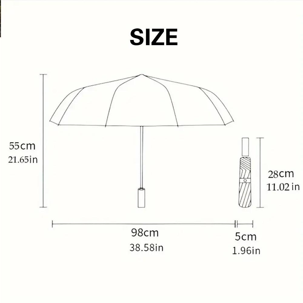 1pc Open/Close Blocking Umbrella with Glow-in-the-Dark Purple Butterfly & Blue Stained--like pattern, 8-Rib Heavy-Duty Frame,